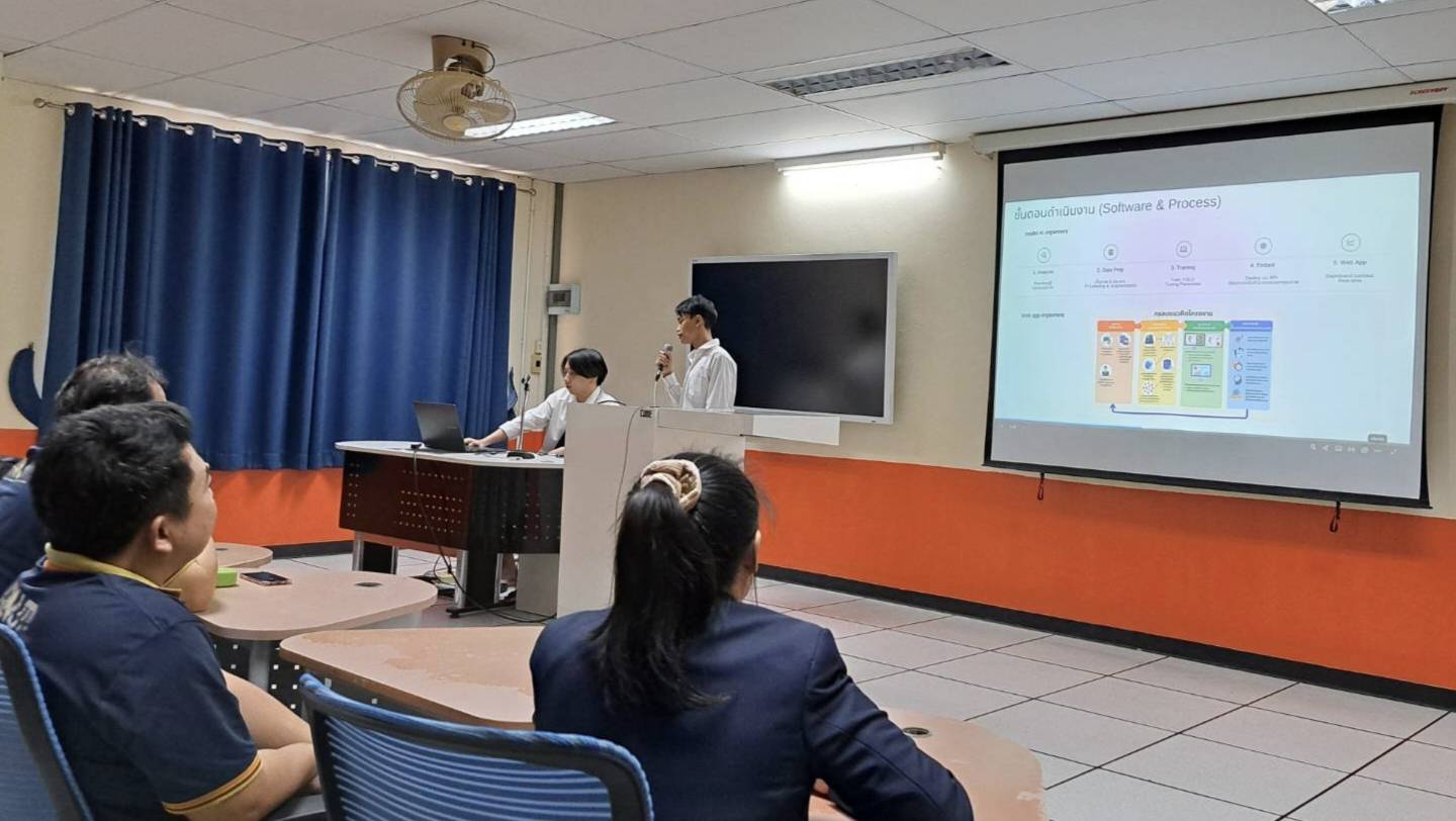 กิจกรรมแลกเปลี่ยนเรียนรู้โครงงานนักศึกษา ร่วมกับหลักสูตรเทคโนโลยีสารสนเทศ คณะวิทยาศาสตร์และเทคโนโลยีการเกษตร มหาวิทยาลัยเทคโนโลยีราชมงคลล้านนา ตาก